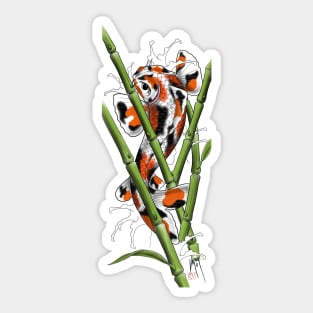 Bamboo and Koi Sticker